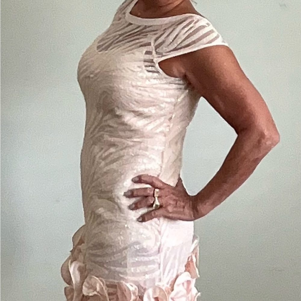 Pale baby pink party dress. Worn once to my son’s wedding rehearsal